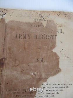 Original 1861 Civil War Official US Army Soldier Register Paperback Book