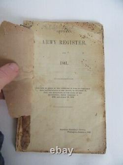 Original 1861 Civil War Official US Army Soldier Register Paperback Book