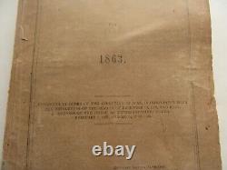 Original 1863 Civil War Official US Army Soldier Register Paperback Book