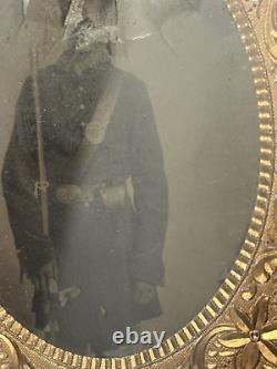 Original Antique 1860s Tintype of Union Soldier Pennsylvania 44th Regiment