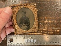 Original CIVIL War Very Young Soldier Tintype Photo