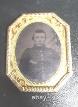 Original Civil War Soldier Tintype! US CS, Ambrotype, NEW YORK Confederate