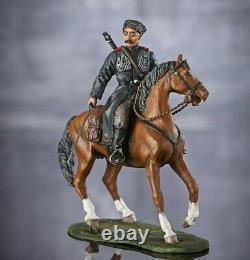 Painted tin soldiers toy figures 54mm. Civil War Horserider Cossack. 6001Fw