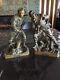 Pair Cast Bronzed and Polychrome Metal Civil War Soldiers by BRADLEY & HUBBARD