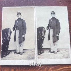 Pair Of Civil War CDV Photographs 16th New Hampshire NH Infantry Soldier