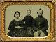 Phenomenal Soldier, Ethnic Wife & Son, Museum Quality Civil War ¼ Ruby Ambrotype