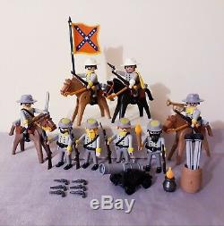 Playmobil Confederate Soldiers bundle, cavalry, US civil war, western playset