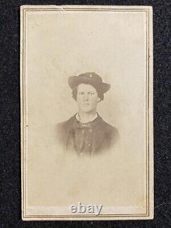 Plymouth Ohio OH Civil War Soldier In Uniform With Tax Stamp Antique CDV Photo