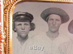 Possible trio of Civil War soldiers tintype photograph
