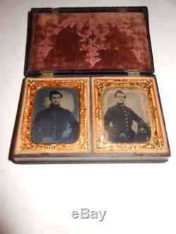 Pre-Civil War Soldiers 1/9 Plate Ambrotype Thermoplastic Case