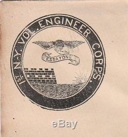 RARE 1860s Civil War Cover Envelope 1st NY Vol Engineer Corps Essayons Soldier