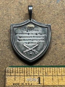 RARE 925 Sterling silver Civil War CS CSA Soldiers Duty necklace PENDANT jewelry