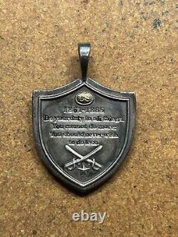 RARE 925 Sterling silver Civil War CS CSA Soldiers Duty necklace PENDANT jewelry