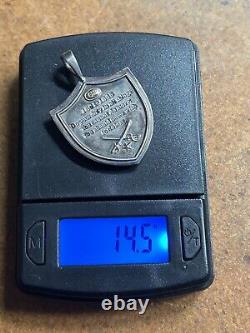 RARE 925 Sterling silver Civil War CS CSA Soldiers Duty necklace PENDANT jewelry