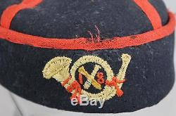RARE! Antique Authentic Civil War Zouave Soldier, Wool Hat with Tassel & Insignia