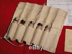 RARE CIVIL WAR ERA 106TH PA-SOLDIER'S MEDICAL BAG WITH GLASS SCREW TOP BOTTLES