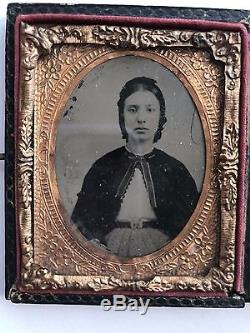 Rare CIVIL War Era Tintype Photos Of Soldier And His Wife In Double Frame