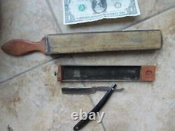 RARE CIVIL WAR SOLDIER'S Atwell Shaving Strope withRazor, IDENTIFIED 5th Maine