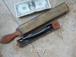 RARE CIVIL WAR SOLDIER'S Atwell Shaving Strope withRazor, IDENTIFIED 5th Maine