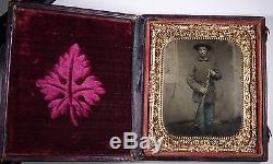 Rare CIVIL War Tintype Dated 1864 Named Soldier & Battle