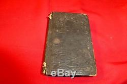 RARE Civil War 1863 New Testament BIBLE FRONT SOLDIER'S FILLED OUT ID LABEL