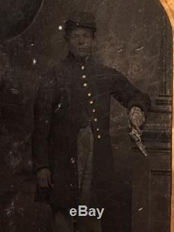 RARE Civil War Tintype Confederate Soldier, ARMED holding a PISTOL / GUN, C. S. A