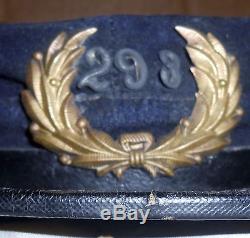 RARE ORIGINAL ANTIQUE 293th NGP CIVIL WAR UNION SOLDIER GAR KEPI HAT CAP