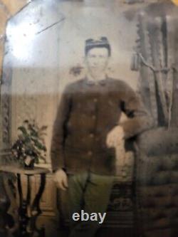 RARE Original Period Civil War Soldier Tin Type