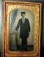 Rare, 1/8th Size tintype of Alfred Kiefer Civil War Soldier in half case