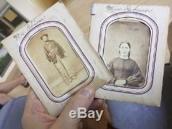 Rare 1860s CDV Photo Civil War Soldier With Rifle With Wife Too. Id'd