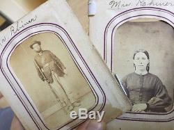 Rare 1860s CDV Photo Civil War Soldier With Rifle With Wife Too. Id'd