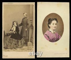 Rare 1860s CDV Photos General Judson Kilpatrick & Wives, Brady Civil War Soldier