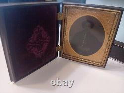 Rare Ambrotype 1861-65 Civil War Soldier in case, amazing condition look