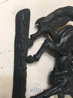 Rare Antique Cast Iron Civil War Soldier General On Horse Doorstop