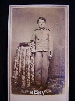 Rare CDV ORIG Photograph CIVIL WAR Drummer Boy Child Soldier COLLECTORS ESTATE