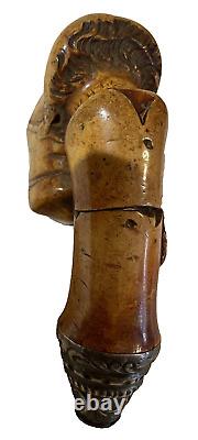 Rare CIVIL War Era Pipe Zouave Soldier's Head With Glass Eyes