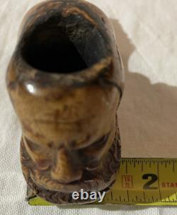 Rare CIVIL War Era Pipe Zouave Soldier's Head With Glass Eyes