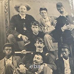 Rare Civil War Tintype Photograph Integrated Union Soldiers & African Americans