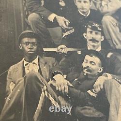 Rare Civil War Tintype Photograph Integrated Union Soldiers & African Americans