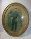 Rare Civil War Union Soldier Oval Framed Picture Antique