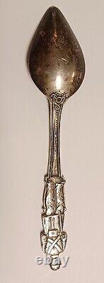 Rare Gettysburg Battle CIVIL War Figural Soldier Sterling Silver Souvenir Spoon