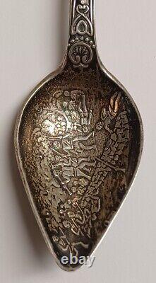 Rare Gettysburg Battle CIVIL War Figural Soldier Sterling Silver Souvenir Spoon