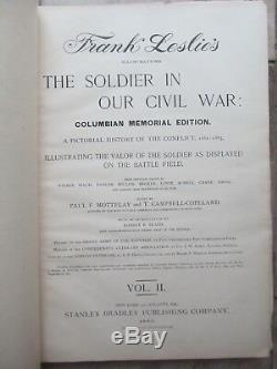 Rare HUGE Antique Classic 2-Volume Set, THE SOLDIER IN OUR CIVIL WAR, GIFT