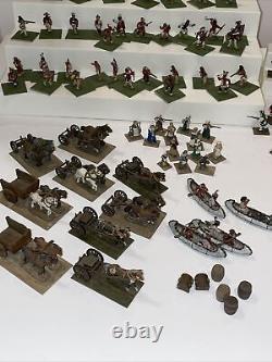 Rare, Huge Lots Of British Toys Soldiers Lead French & Indian Canoes Civil War