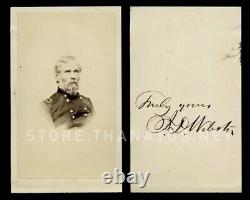 Rare Ink Signed CDV Civil War General Joseph Dana Webster, 1860s Soldier Photo