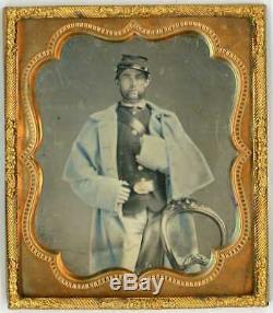 Rare Sixth-Plate Tinted Civil War Soldier Daguerreotype
