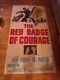 Red Badge Of Courage Authentic 1951 3 sheet Movie Poster Audie Murphy, Civil War