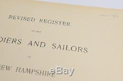 Register Soldiers & Sailors New Hampshire Civil War 1895 Great Rebellion Ayling