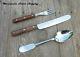 Repro US Civil War Soldier's Wooden Handle Fork Knife Spoon Eating Mess Set Kit