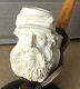 S. YANIK Meerschaum Pipe CIVIL WAR SOLDIER + case + leather Acrylic Pipe Stand